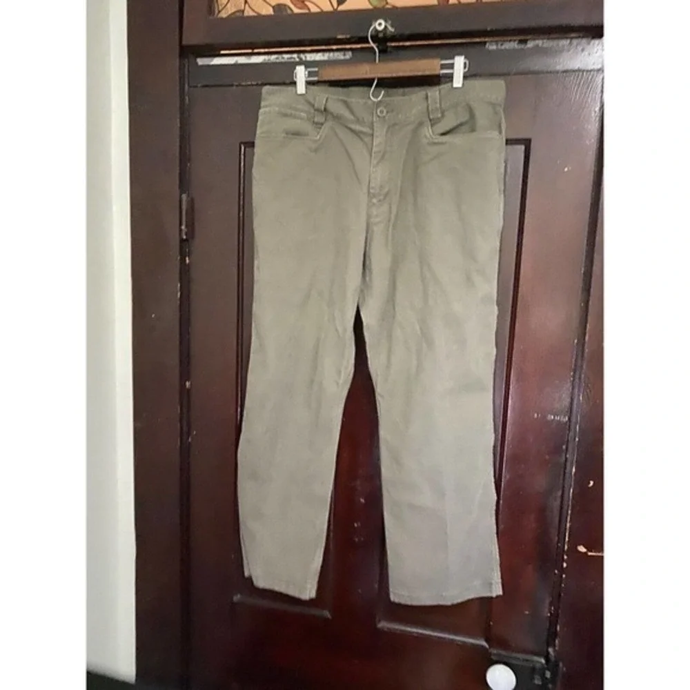 The North Face Mens Green Heavy Canvas Pants Size 38 Short Outdoor Field‎ Hiking